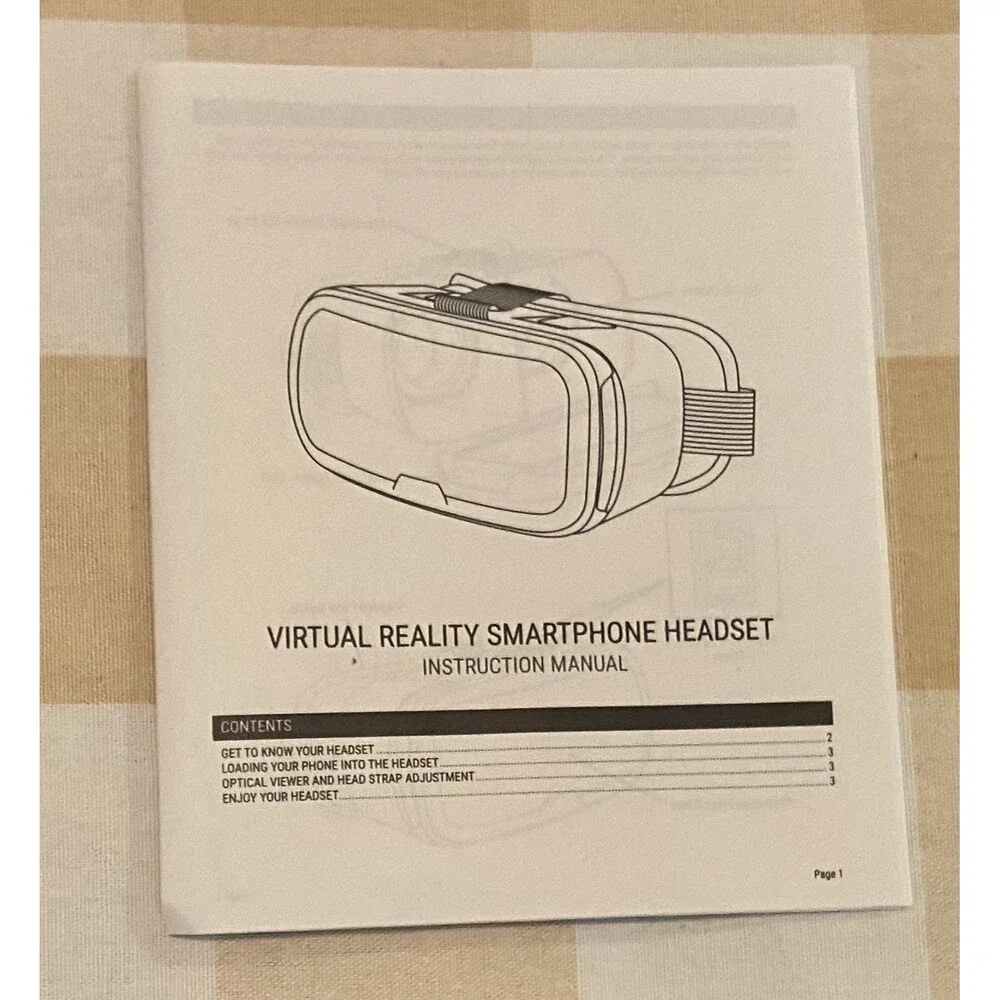 ONN WHITE Virtual Reality VR Smartphone Headset Apple/Android NEW